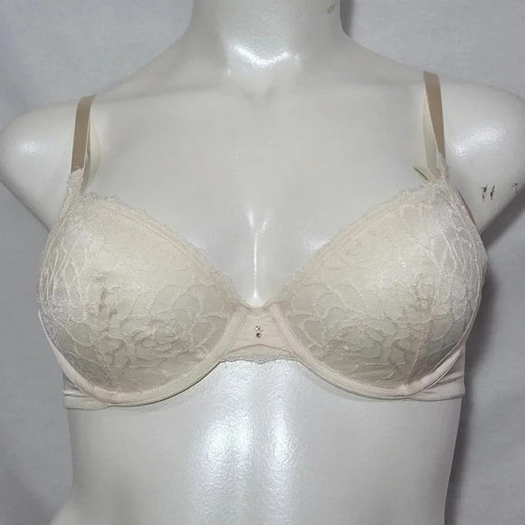 34B‎ Lily Of France Extreme Sensational Cut Sew UW Bra Ivory NWT - Picture 2 of 6